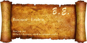 Bocsor Endre névjegykártya